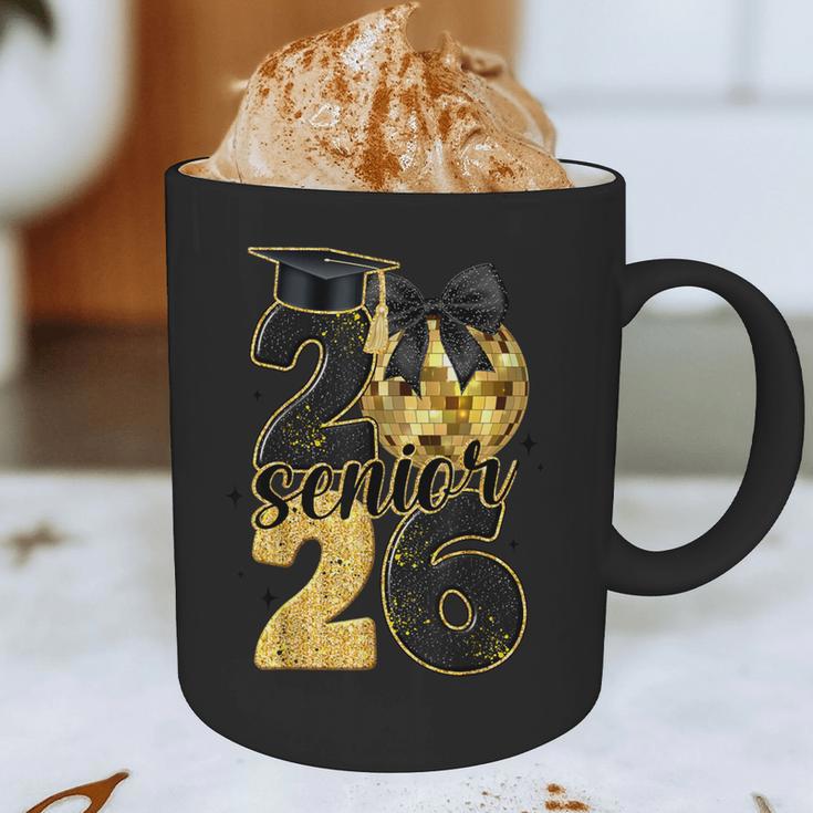 Senior Class Of 2026 Senior Girl Graduation Cap Coquette Bow Graphic Print Coffee Mug