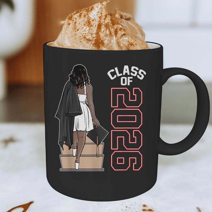 Senior Class Of 2026 Melanin Girl 2026 Graduation Graphic Print Coffee Mug