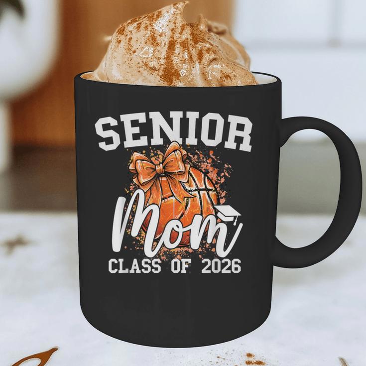 Senior Mom Class Of 2026 Coquette Bow Basketball Graduation Graphic Print Coffee Mug