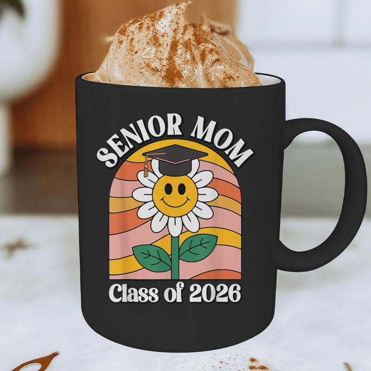 Senior Mom Class Of 2026 Daisy Flower Retro Graduation Graphic Print Coffee Mug