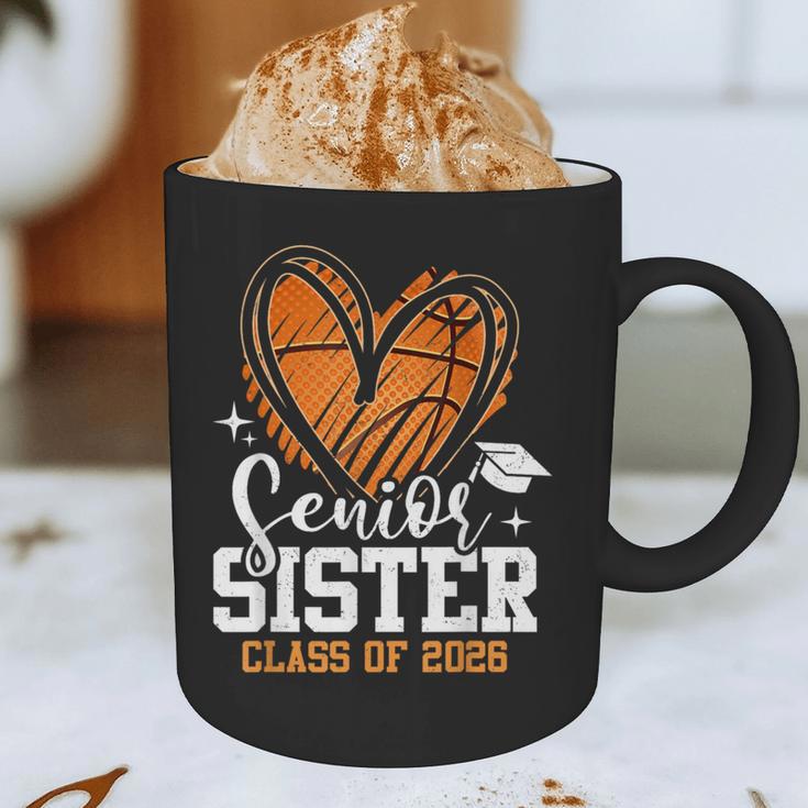 Senior Sister Class Of 2026 Basketball Graduation Heart Graphic Print Coffee Mug