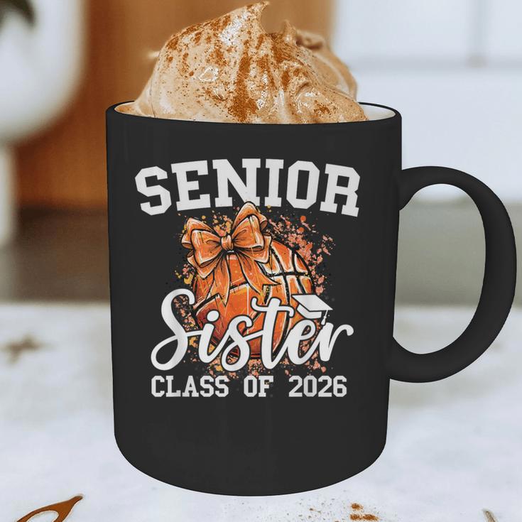 Senior Sister Class Of 2026 Coquette Basketball Graduation Graphic Print Coffee Mug