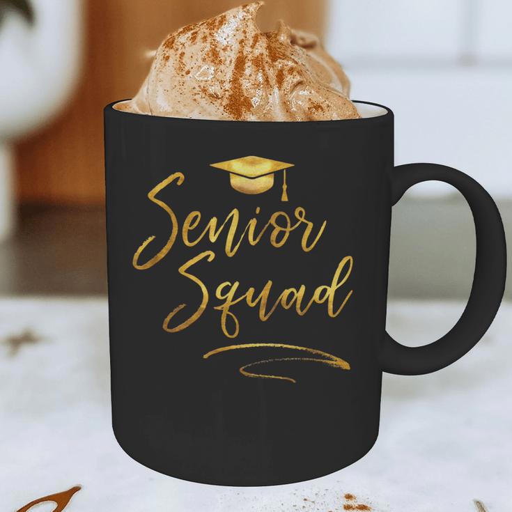 Senior Squad Graduation With Golden Cap Team Graphic Print Coffee Mug