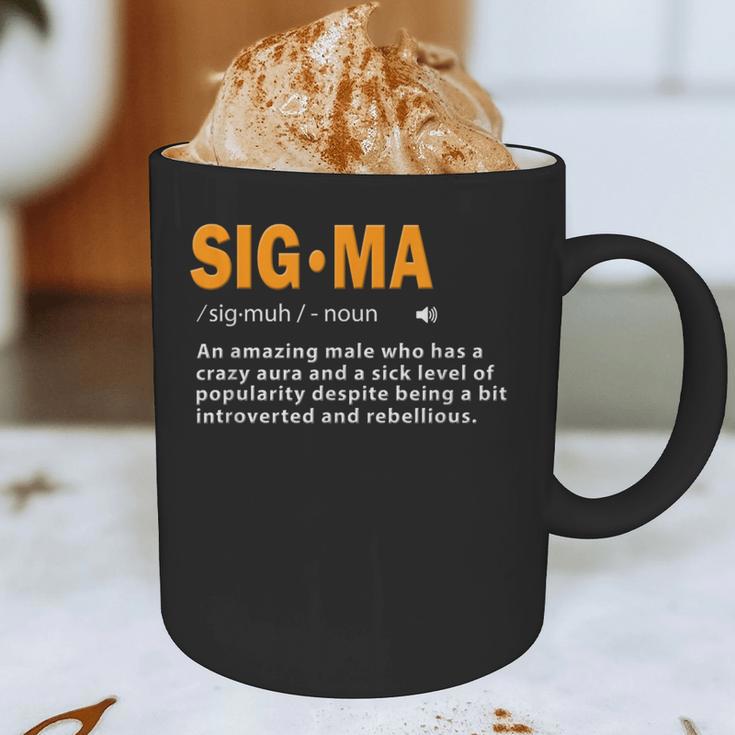 Sigma Male Definition Crazy Aura Lone Wolf Introvert Graphic Print Coffee Mug