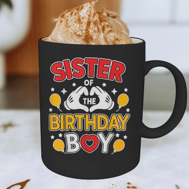 Sister Of The Birthday Boy Family Matching Dad Mom Graphic Print Coffee Mug