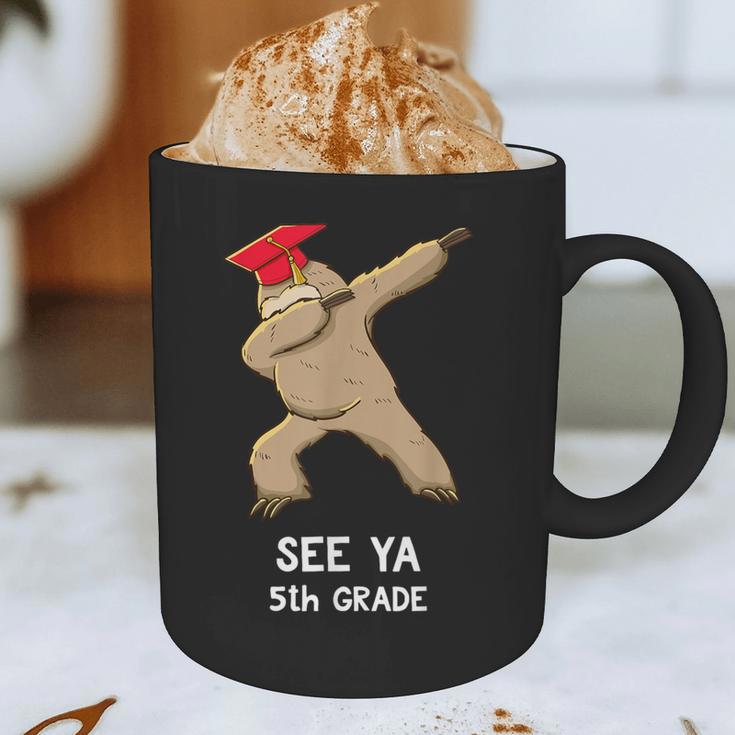 Sloth Dabbing 5th Grade Graduation Shirt Fifth Grade Grad Graphic Print Coffee Mug