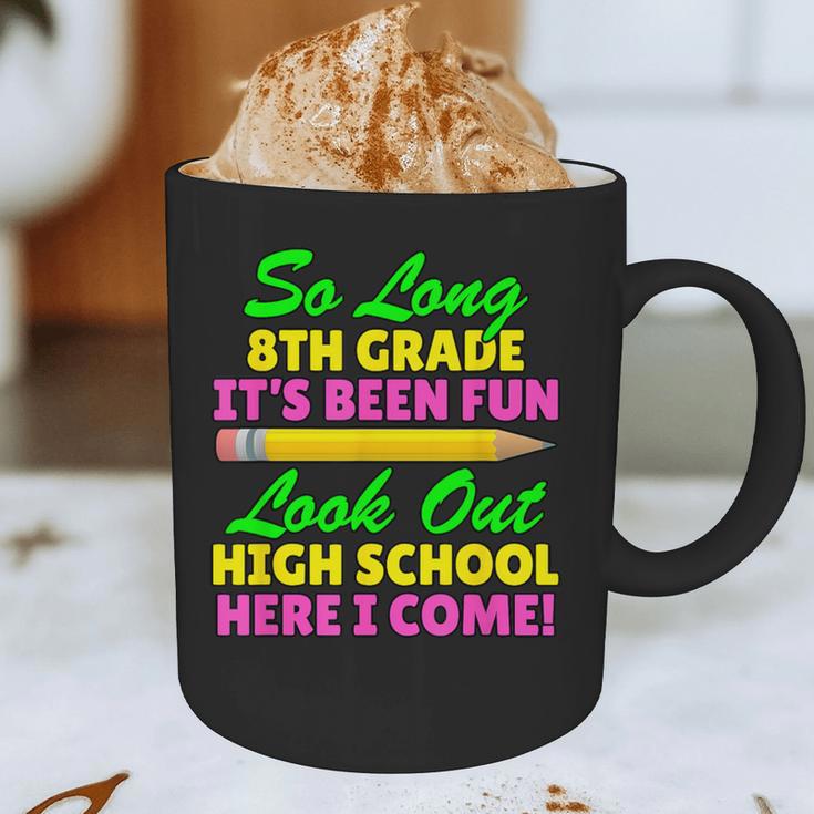 So Long 8th Grade Hello High School Graduation Graphic Print Coffee Mug