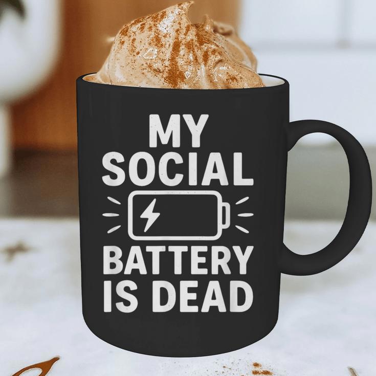 My Social Battery Is Dead Introvert Quote Graphic Print Coffee Mug My Social Battery Is Dead Introvert Quote Graphic Print Coffee Mug