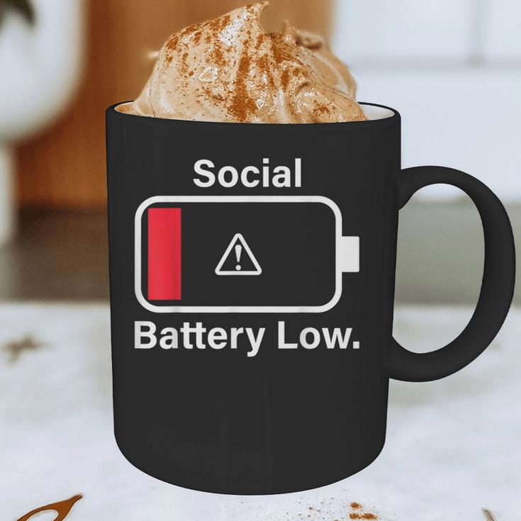Social Battery Low Anti-Social Introvert Graphic Print Coffee Mug