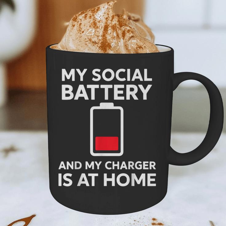 Social Battery Low Charger At Home Antisocial Introvert Graphic Print Coffee Mug Social Battery Low Charger At Home Antisocial Introvert Graphic Print Coffee Mug