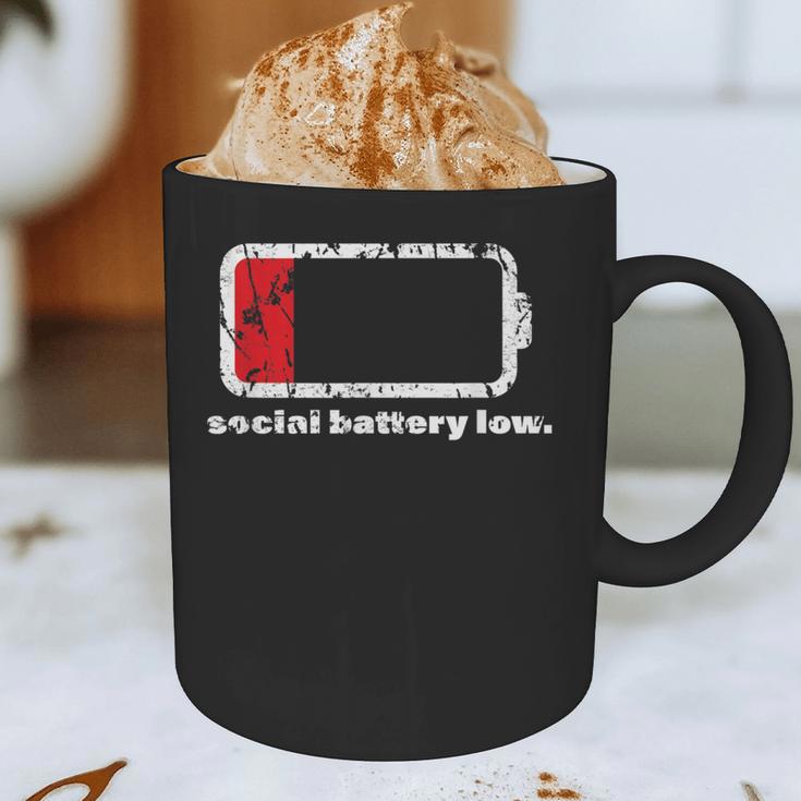 Social Battery Low Introvert Graphic Print Coffee Mug