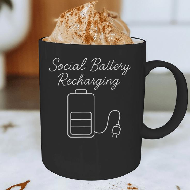Social Battery Recharging Introvert Minimalist Graphic Print Coffee Mug Social Battery Recharging Introvert Minimalist Graphic Print Coffee Mug