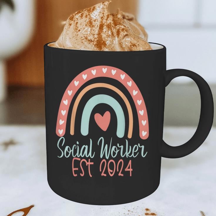 Social Worker Work MSW BSW Graduation 2024 Masters Degree Graphic Print Coffee Mug