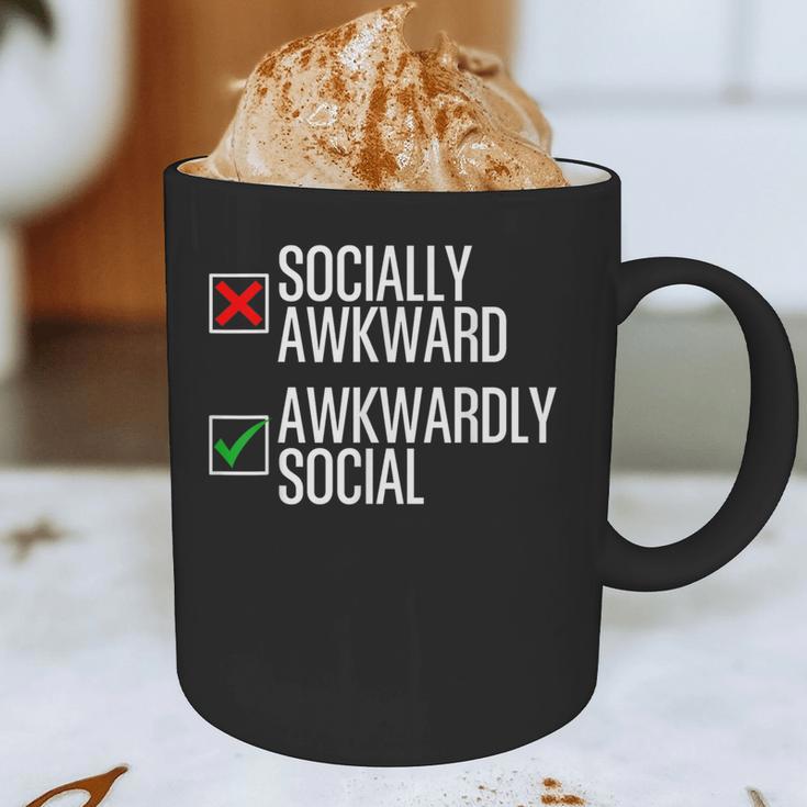 Socially Awkward Introvert Anxious Awkwardly Social Graphic Print Coffee Mug