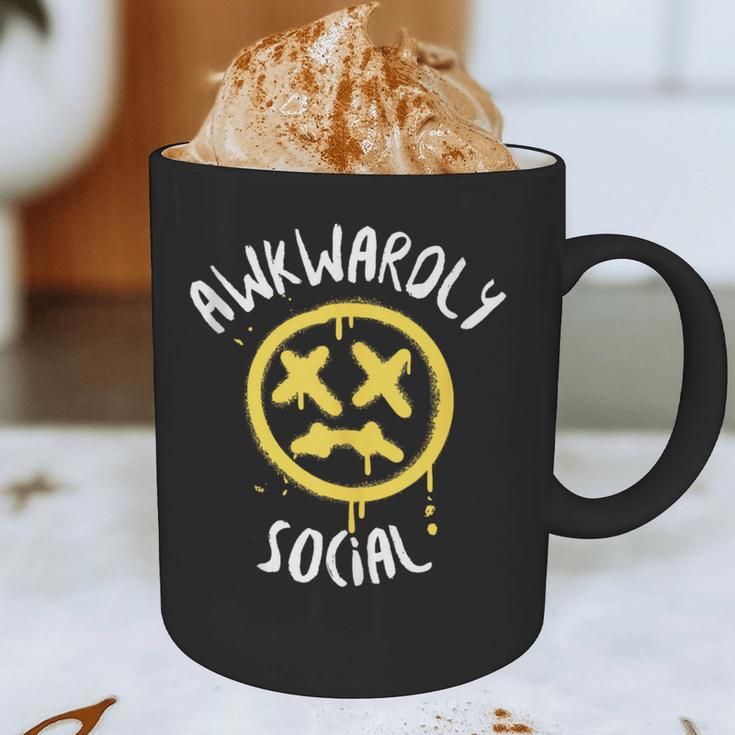 Socially Awkward Introvert Social Anxious Awkwardly Social Graphic Print Coffee Mug