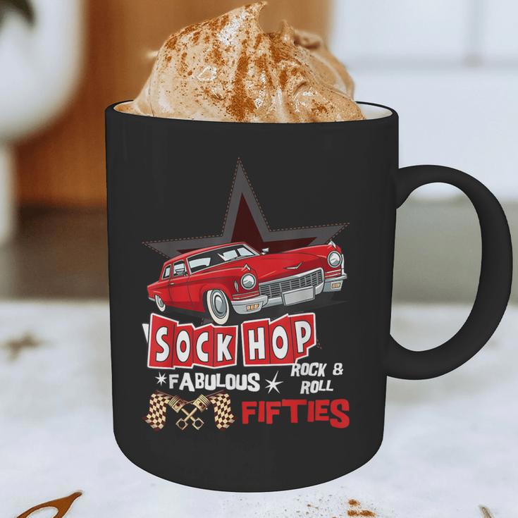 Sock Hop Fabulous Fifties Rock N Roll Automobile Nostalgia Graphic Print Coffee Mug