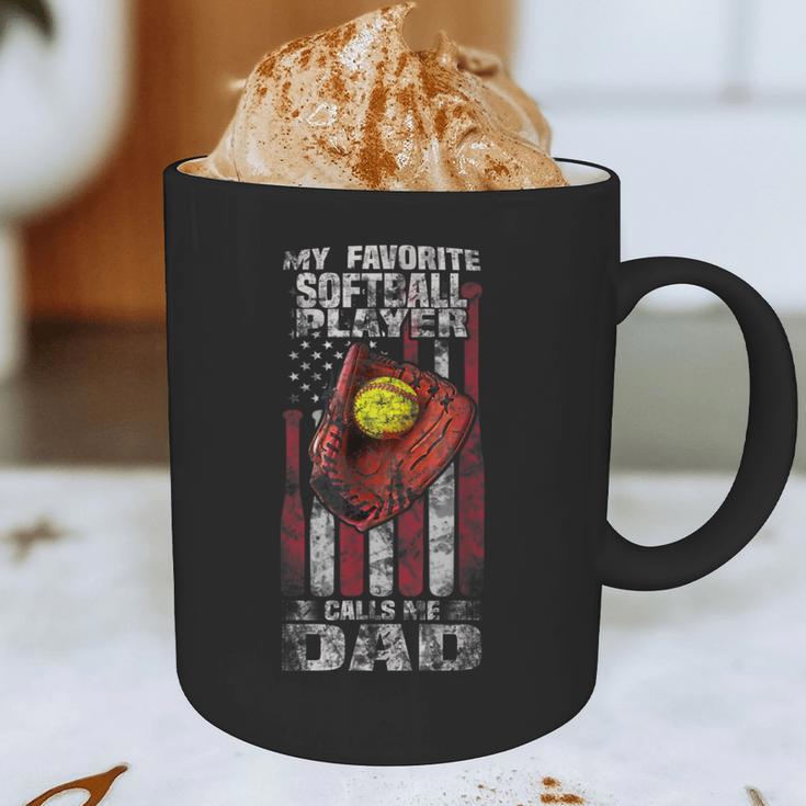 Softball Dad My Favorite Softball Player Calls Me Dad Graphic Print Coffee Mug