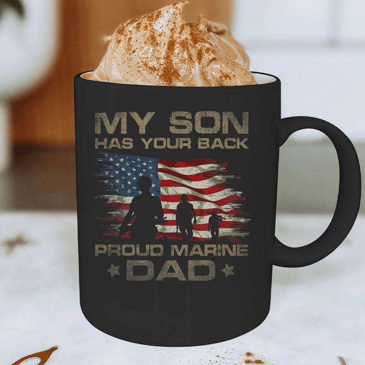 My Son Has Your Back Marine Dad Camouflage Graphic Print Coffee Mug