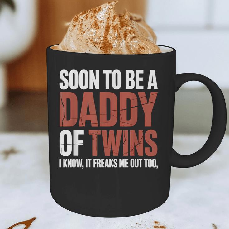 Soon To Be Dad Twins Fatherhood Pregnancy Announcement New D Graphic Print Coffee Mug