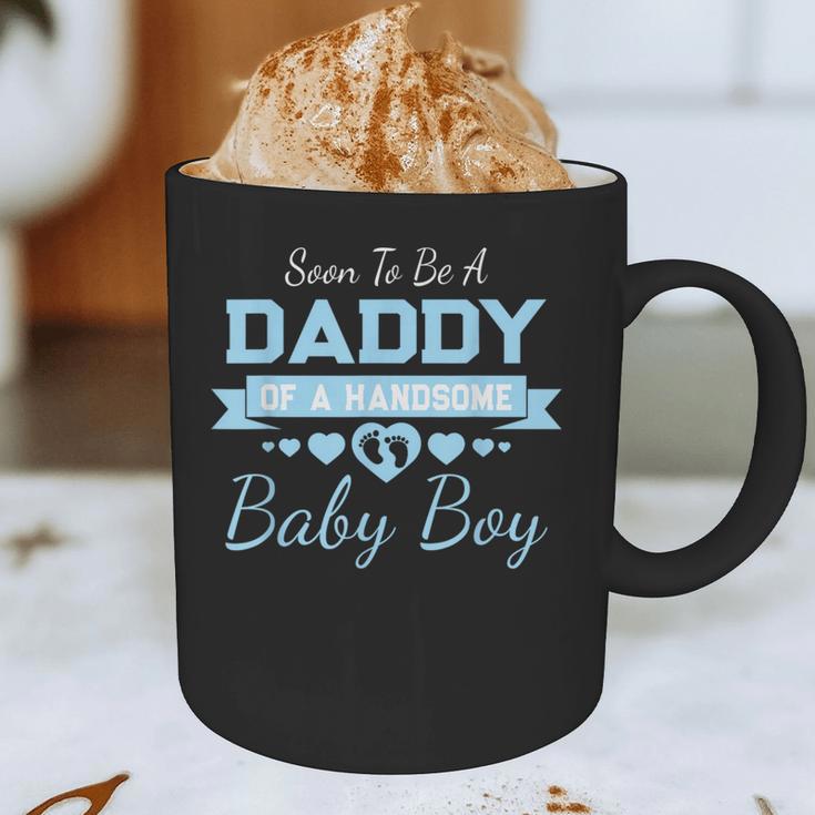 Soon To Be A Daddy Of a Handsome Baby Boy Announcement Graphic Print Coffee Mug