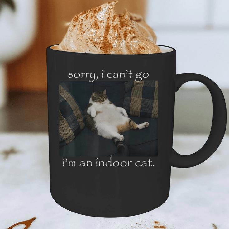 Sorry I Can’t Go I’m An Indoor Cat Introvert Meme Graphic Print Coffee Mug Sorry I Can’t Go I’m An Indoor Cat Introvert Meme Graphic Print Coffee Mug