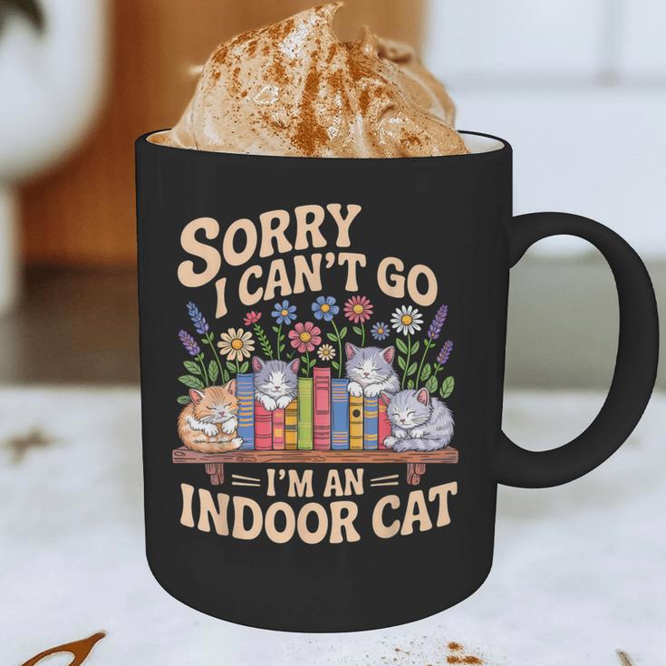Sorry I Cant Go Im An Indoor Cat Cat Owners Introverts Graphic Print Coffee Mug