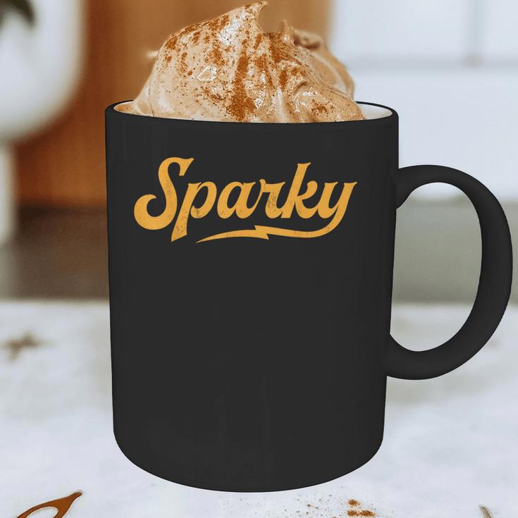Sparky Electrician Lineman Dad Retro Vintage Novelty Graphic Print Coffee Mug