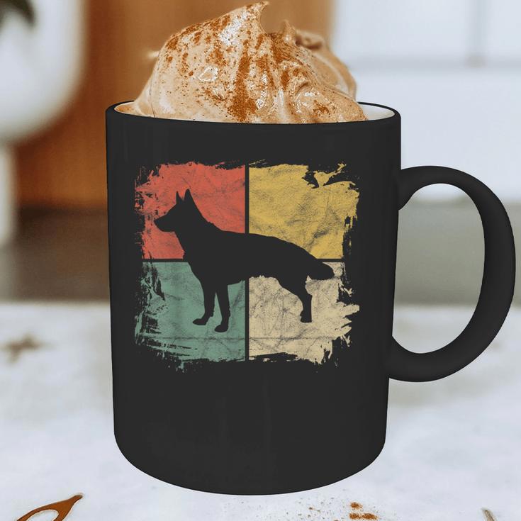 Square Retro German Shepherd Owner Dog Shepard Dad Mom Graphic Print Coffee Mug