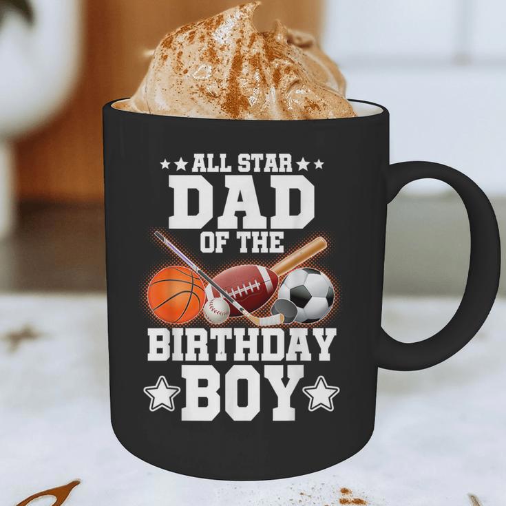 All Star Dad Of The Birthday Boy Basketball Soccer Sport Graphic Print Coffee Mug