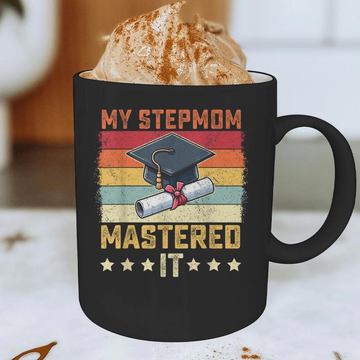 My Stepmom Mastered It Master's Degree Graduation Vintage Graphic Print Coffee Mug