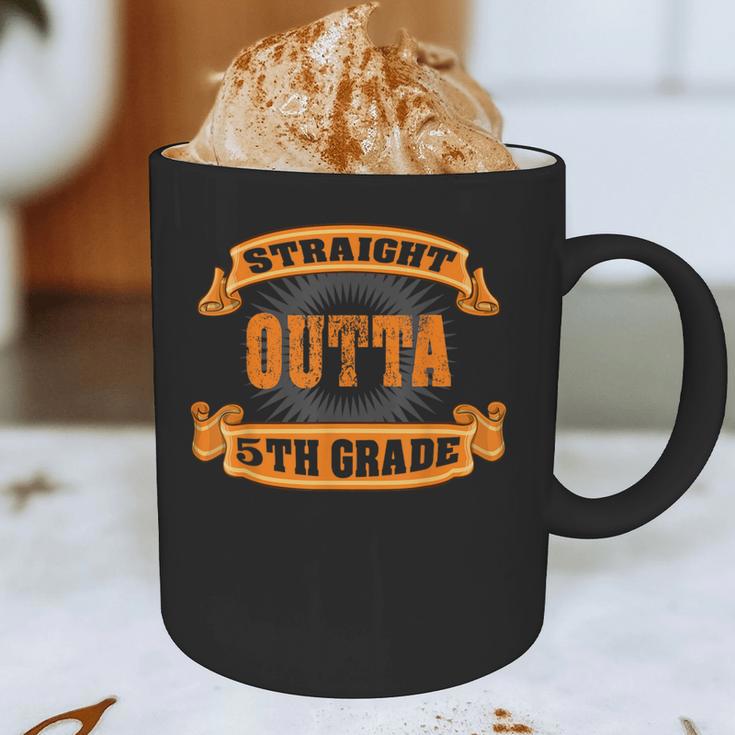 Straight Outta 5th Grade Shirt Fifth Graduation Boys Girls Graphic Print Coffee Mug