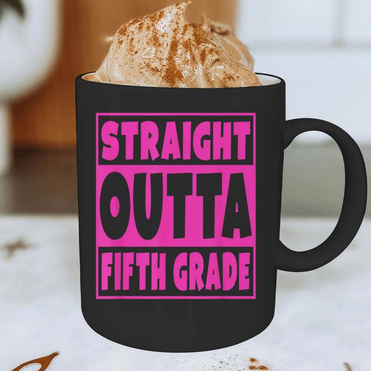 Straight Outta Fifth Grade Graduation Class Graphic Print Coffee Mug