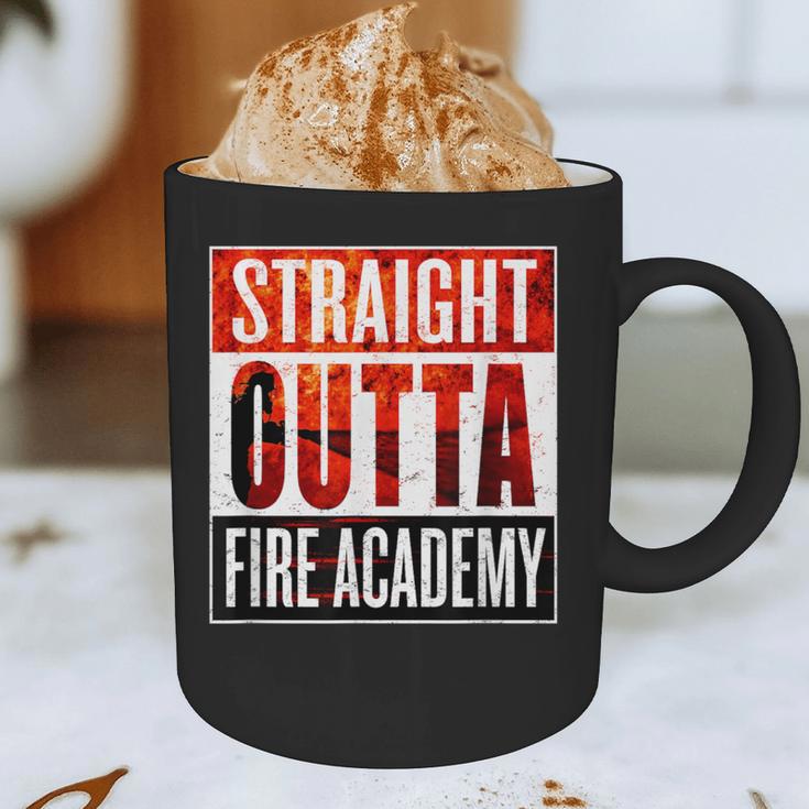 Straight Outta Fire AcademyShirt Firefighter Graduation Graphic Print Coffee Mug