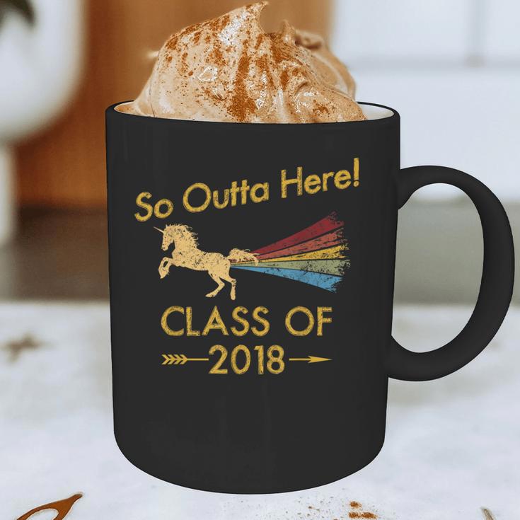 STRAIGHT OUTTA HIGH SCHOOL 2018 Grad Graduation Shirt Graphic Print Coffee Mug