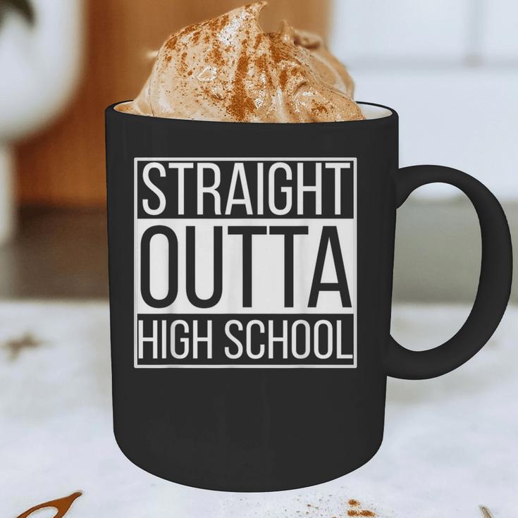 Straight Outta High School Senior Graduation Graphic Print Coffee Mug