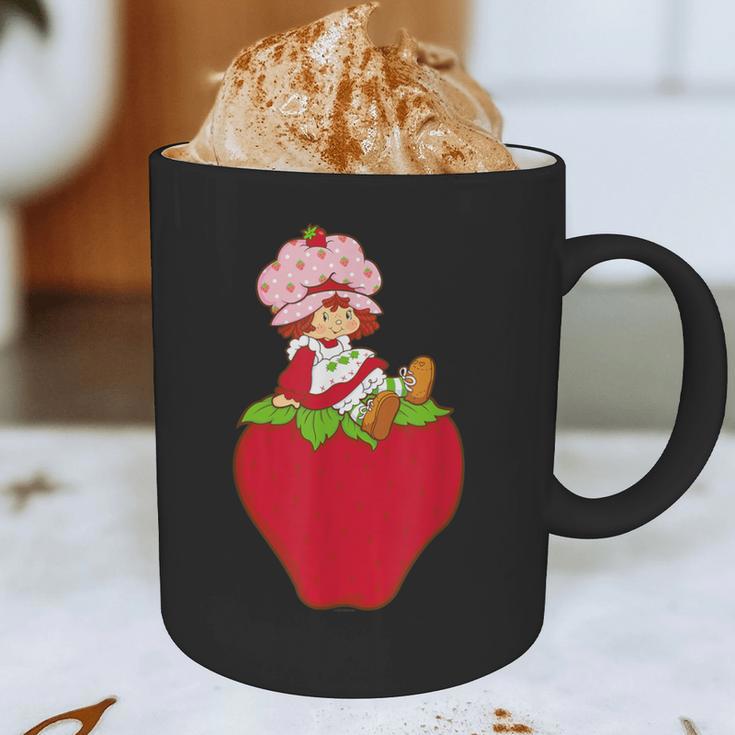 Strawberry Shortcake Sitting On Strawberry Retro Nostalgia Graphic Print Coffee Mug