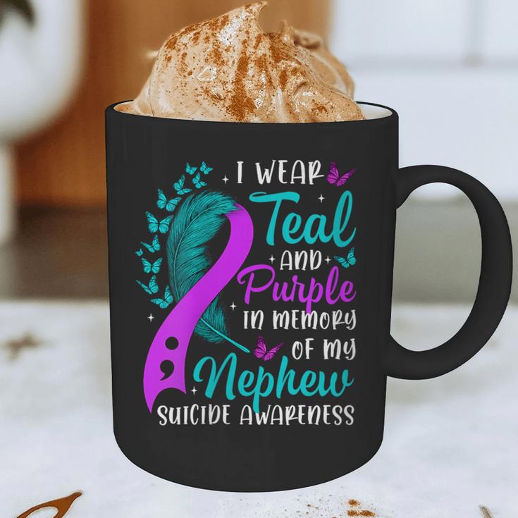 Suicide Awareness I Wear Teal Purple In Memory Of My Nephew Graphic Print Coffee Mug