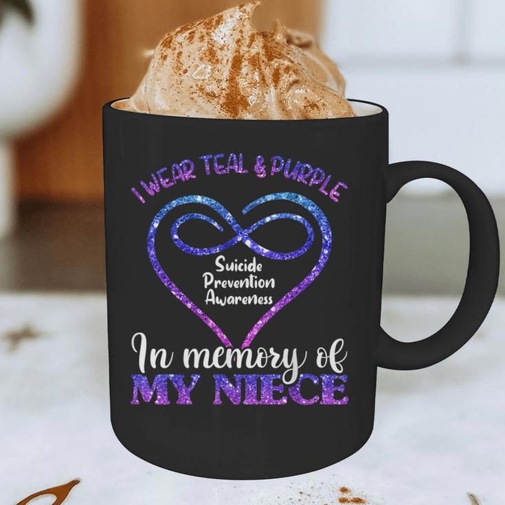 Suicide Prevention Shirt Teal & Purple In Memory Of Niece Graphic Print Coffee Mug Suicide Prevention Shirt Teal & Purple In Memory Of Niece Graphic Print Coffee Mug