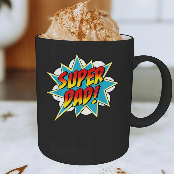 Super Dad Comic Book Superhero Father's Day Graphic Print Coffee Mug