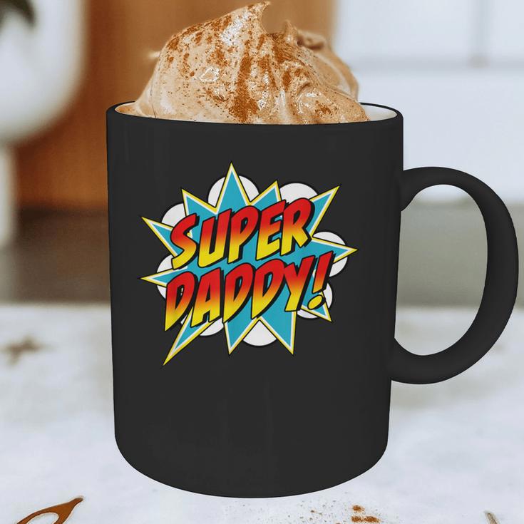 Super Daddy Comic Book Superhero Father's Day Graphic Print Coffee Mug Super Daddy Comic Book Superhero Father's Day Graphic Print Coffee Mug
