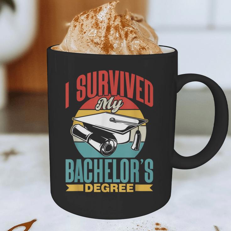 I Survived My Bachelor's Degree Party Bachelor Graduation Graphic Print Coffee Mug