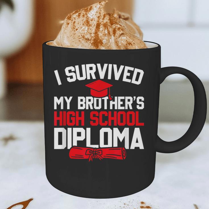 I Survived My Brother's High School Diploma Graduation Graphic Print Coffee Mug