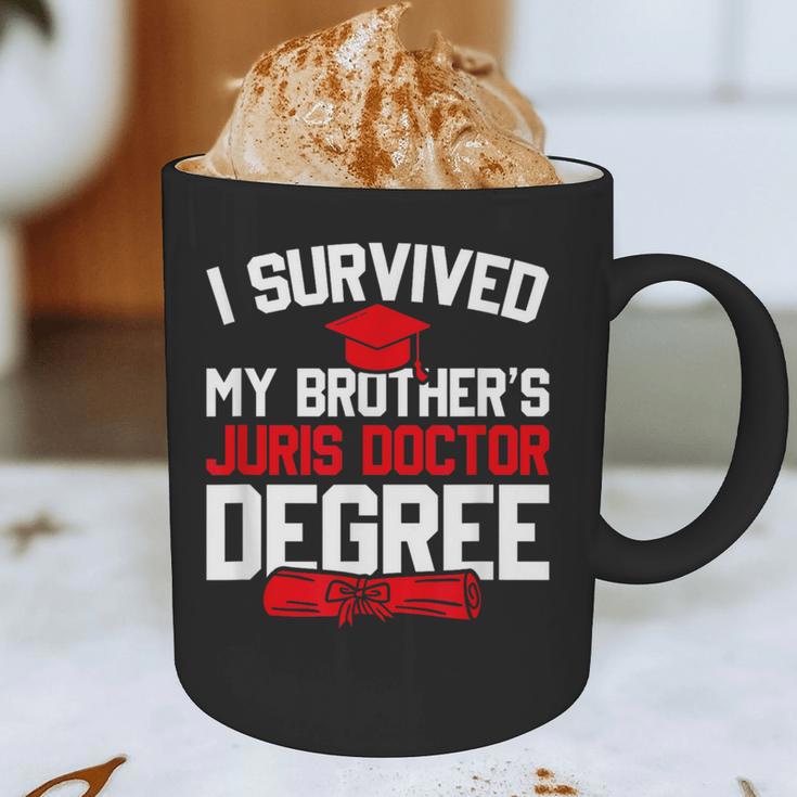 I Survived My Brother's Juris Doctor Degree Graduation Graphic Print Coffee Mug