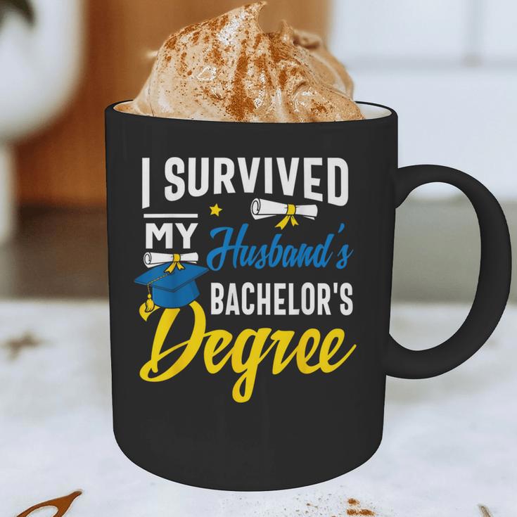 i Survived My Husbands Bachelors Degree Graduation Gifts Graphic Print Coffee Mug