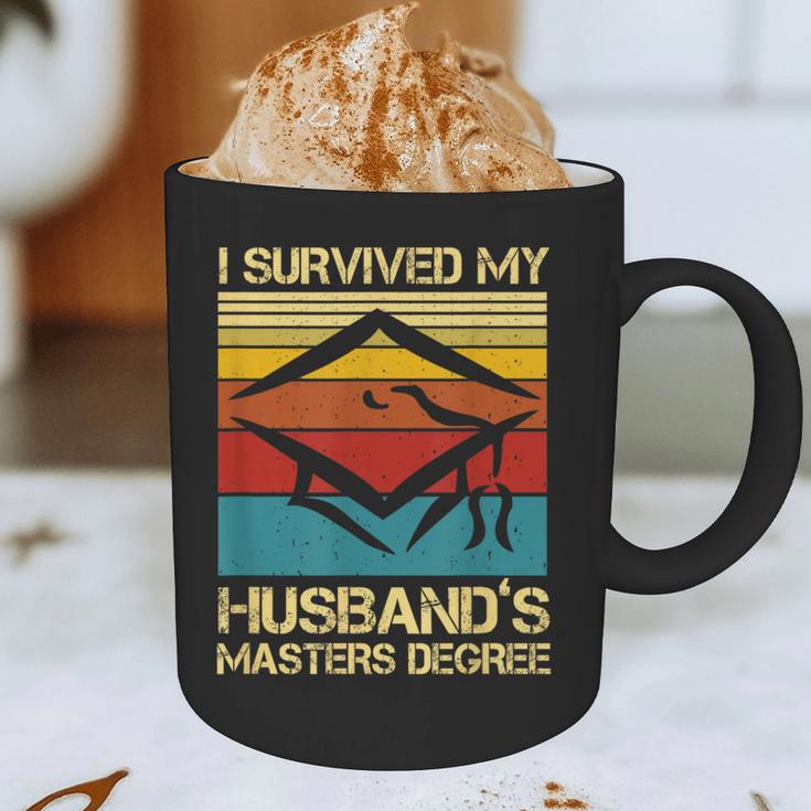 I Survived My Husband's Master's Degree Graduation Graphic Print Coffee Mug