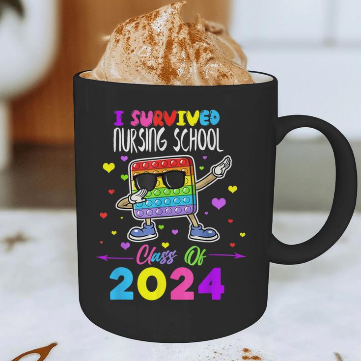 I Survived Nursing School Of 2024 Student Graduation 2024 Graphic Print Coffee Mug