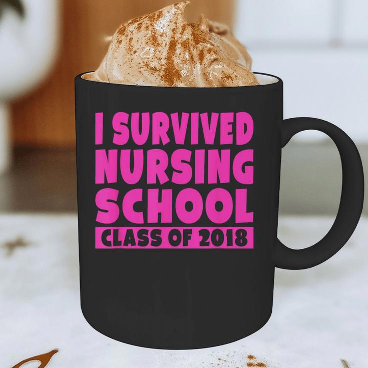 I Survived Nursing School Class Of 2018 Graduation Shirt Graphic Print Coffee Mug