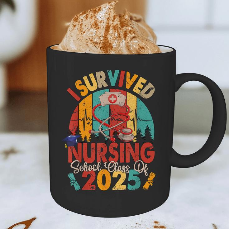 I Survived Nursing School Class Of 2025 Proud Graduation Graphic Print Coffee Mug