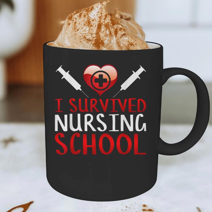 I Survived Nursing School Graduation Cool Graphic Print Coffee Mug