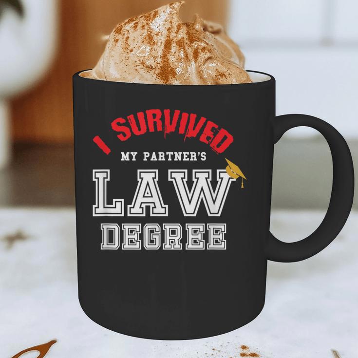I Survived My Partner's Law Degree Graduation Shirt Graphic Print Coffee Mug